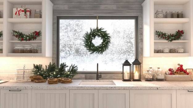 Jak udekorować okno w kuchni na Boże Narodzenie, by wprowadzić świąteczny klimat?